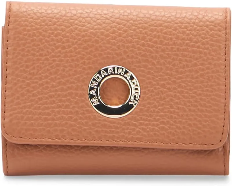 Mandarina Duck ▫️ Carteira Mellow Leather, Acessório de viagem - Carteira para mulher, Pecan Nut, Tamanho único
