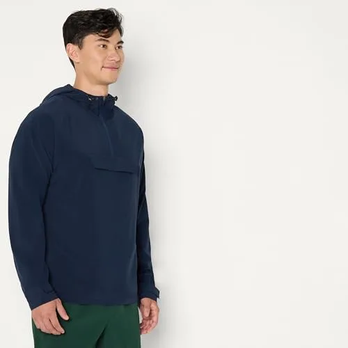 Amazon Essentials ▫️ Casaco tipo anorak desportivo, leve e elástico, com padrão de blocos de cor, para homem 2