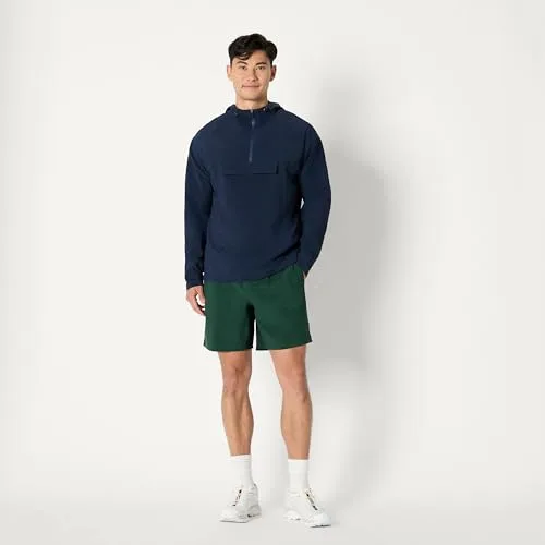 Amazon Essentials ▫️ Casaco tipo anorak desportivo, leve e elástico, com padrão de blocos de cor, para homem 5