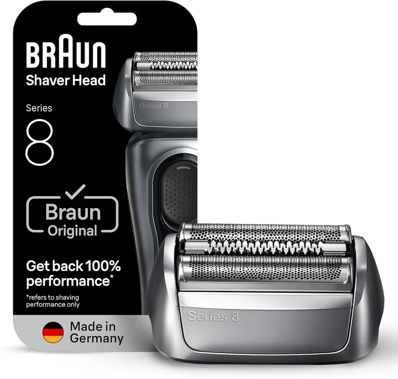 Braun ▫️ Series 8 Cabeça de substituição original para máquina de barbear elétrica masculina, compatível com as máquinas de barbear da série 8, fabricada na Alemanha, barbear suave e preciso, 83M