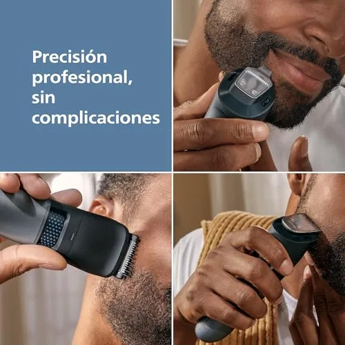PHILIPS ▫️ Aparador de barba Série 7000, para homem, lâminas auto-afiáveis, 40 posições ajustáveis, sensor de barba, sistema de recolha de pêlos, 100% à prova de água, cabeça larga, BT7670/15 2