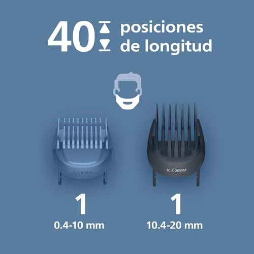 PHILIPS ▫️ Aparador de barba Série 7000, para homem, lâminas auto-afiáveis, 40 posições ajustáveis, sensor de barba, sistema de recolha de pêlos, 100% à prova de água, cabeça larga, BT7670/15 3