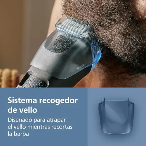 PHILIPS ▫️ Aparador de barba Série 7000, para homem, lâminas auto-afiáveis, 40 posições ajustáveis, sensor de barba, sistema de recolha de pêlos, 100% à prova de água, cabeça larga, BT7670/15 6
