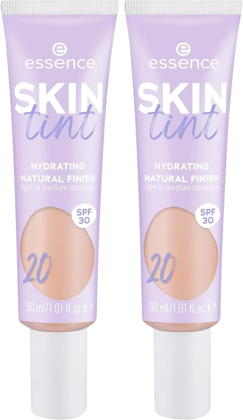 essence ▫️ SKIN TINT CREME HIDRATANTE COM COR 20 (embalagem de 2)