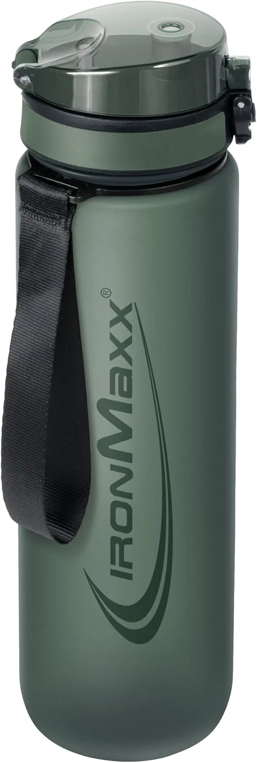 IronMaxx ▫️ Garrafa de água Sport – Verde Mineral 1000 ml | Garrafa antiderramamento com tampa de rosca e reutilizável – ideal para treinos, uso diário e para levar para qualquer lado