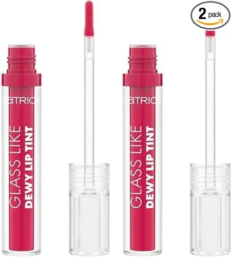 CATRICE ▫️ Cosmetics Glass Like Dewy Lip Tint, efeito mate, brilhante, 3 ml (embalagem de 2)