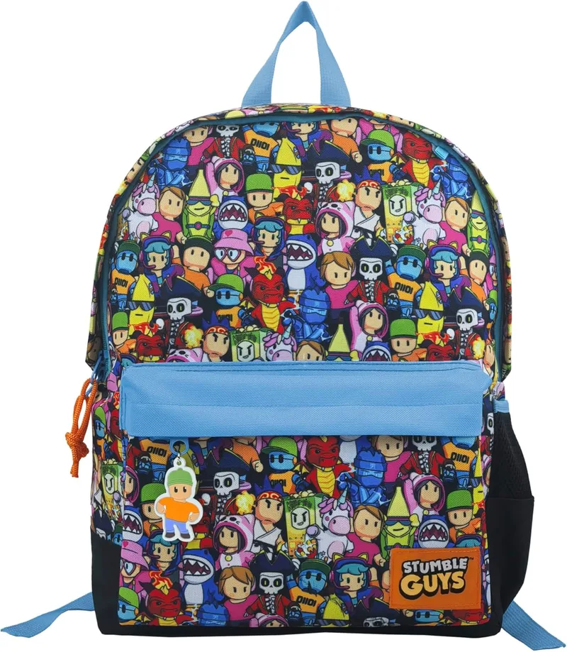 CYPBRANDS ▫️ CyP Brands- Stumble Guys,Mochila, Mochila, Mochila escolar, Adaptável a trolley, Mochila, Multicolor, Produto oficial