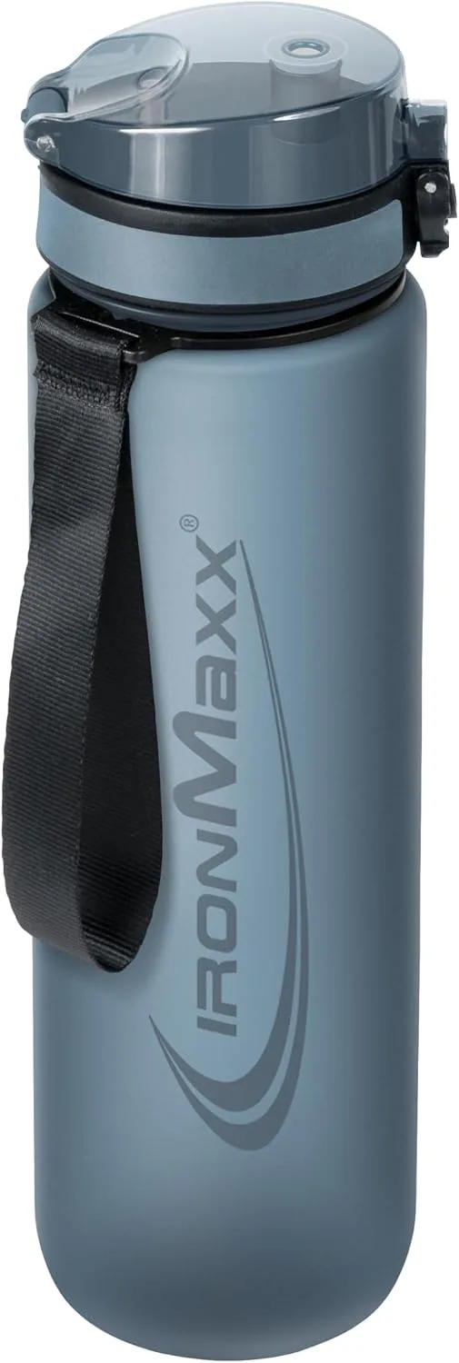 IronMaxx ▫️ Garrafa de água Sport – Azul Cianita 1000 ml | Garrafa antiderramamento com tampa de rosca e reutilizável – ideal para treinos, uso diário e para levar para qualquer lugar
