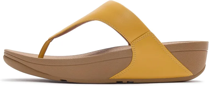 Fitflop ▫️ Lulu Leather Toepost, Sandálias de plataforma para mulher, Preto, 36 UE