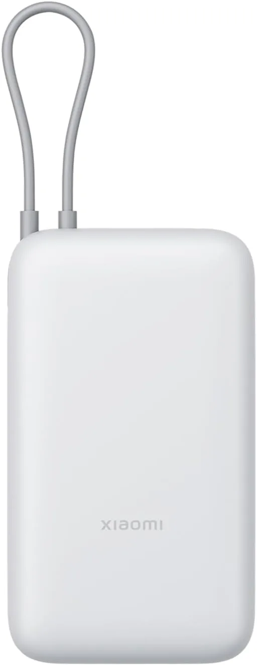 XIAOMI ▫️ Power Bank de 22,5 W e 20 000 mAh (cabo integrado) Cinza Claro