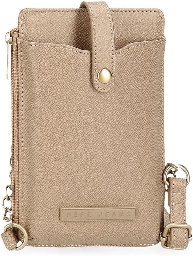 Pepe Jeans ▫️ Elia Bege 9,5x16,5 cms Bolsa de ombro em pele sintética da Joumma Bags