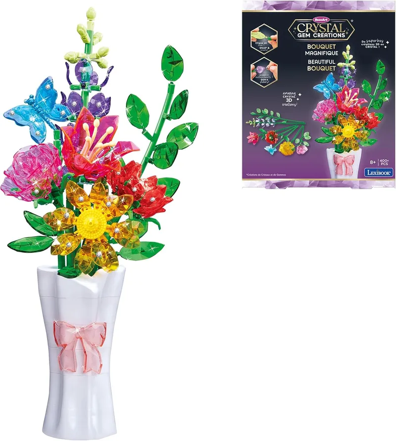 LEXIBOOK ▫️ Ramo de pedras preciosas de cristal, branco/rosa/verde/azul, CRSS57