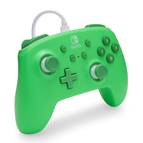 Power A ▫️ PowerA Comando com fio melhorado para Nintendo Switch - Verde espuma do mar, comando, comando para videojogos, comando com fio, com licença oficial 2