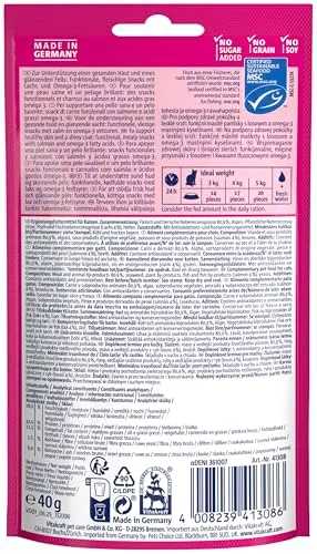 Vitakraft ▫️ Vita Hearts, Pele e pelo, petisco macio para gatos, para a pele e o pelo, com salmão (1 x 40 g) 6