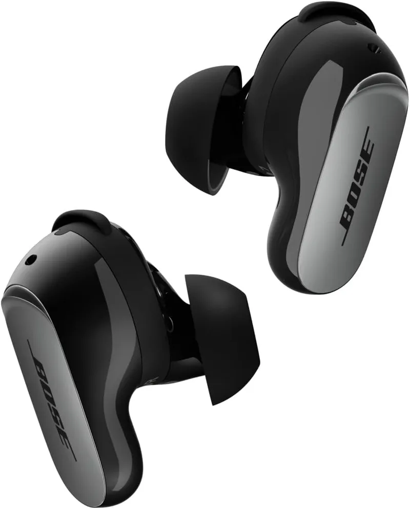 Bose ▫️ Auscultadores de botão QC Ultra Bluetooth (2.ª geração), Auscultadores de botão sem fios com cancelamento de ruído, até 6 horas de autonomia, IPX4, som envolvente, graves profundos, preto