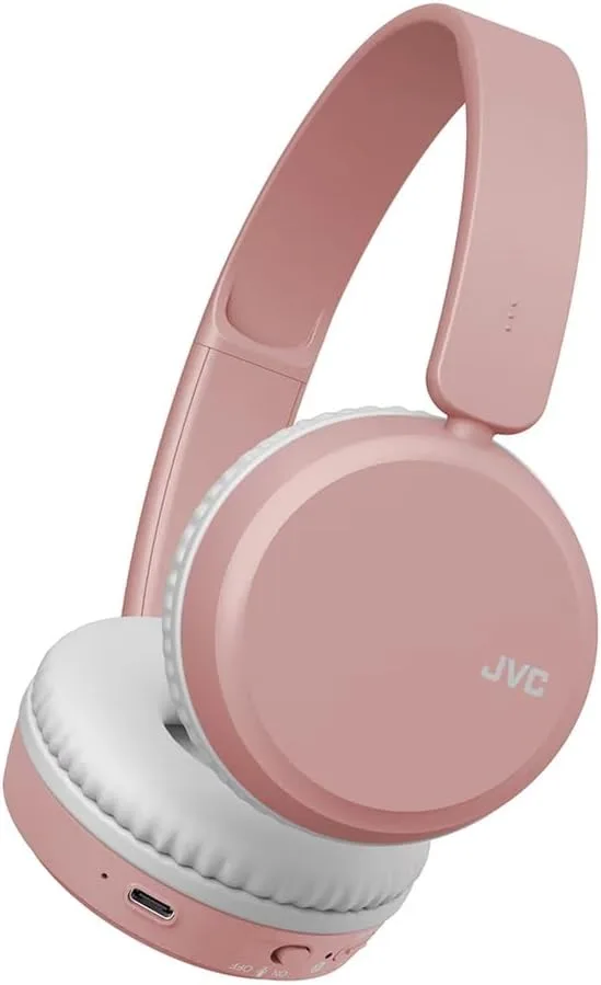 JVC ▫️ HA-S36W-P - Auscultadores sem fios Bluetooth supra-aurais, 35 horas de audição sem fios, almofadas macias para um ajuste seguro e confortável, função Bass Boost para uma experiência de audição mais confortável, Auscultadores Bluetooth, Auscultadores Bluetooth
