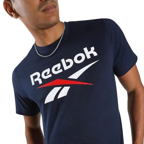Reebok ▫️ Camiseta de manga curta Bruno Big Logo com gola redonda para homem 3