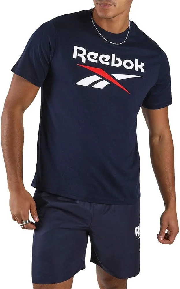 Reebok ▫️ Camiseta de manga curta Bruno Big Logo com gola redonda para homem