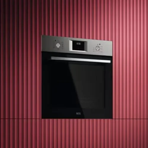 AEG ▫️ Forno Multifunções OU5AB20SM, 72 L, Limpeza Aqua Clean, 9 programas, Função Grill, SurroundCook, Ecrã LED, Cozedura em vários níveis, Aço inoxidável anti-marcas 5