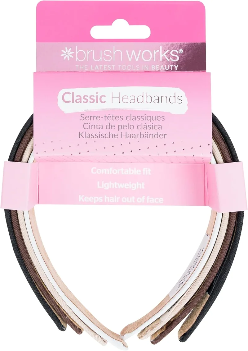 Brushworks ▫️ Fitas para a cabeça Classic - Conjunto de 4