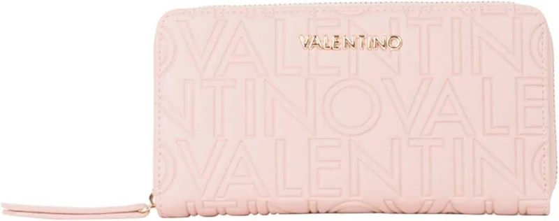 Valentino ▫️ Carteira Pansy Zip Around Wallet em rosa cipria