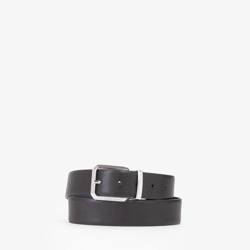 Valentino ▫️ MARNIER (VCP5XQ01), CINTOS EM PELE, CINTOS COM FIVELA DE ALFINETE, PRETO/AZUL (Homem)