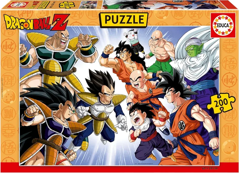 Educa ▫️ Puzzle infantil de 200 peças para crianças : Dragon Ball DBZ. Tamanho: 40 x 28 cm. A partir dos 3 anos (20416)