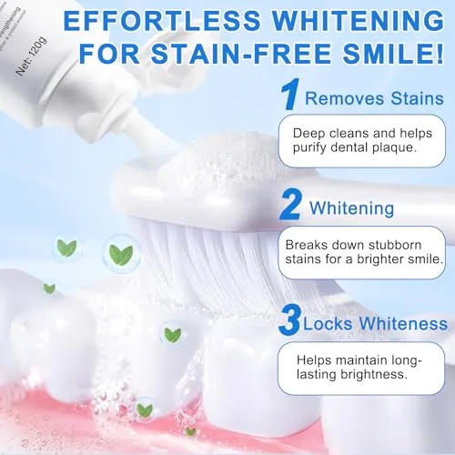BOIUOITI ▫️ Pasta de dentes com hidroxiapatita, embalagem de 2, sem flúor. Pasta de dentes com 9,9% de nano-hidroxiapatita, protege o esmalte dentário, alivia a sensibilidade, fortalece os dentes, higiene oral 4