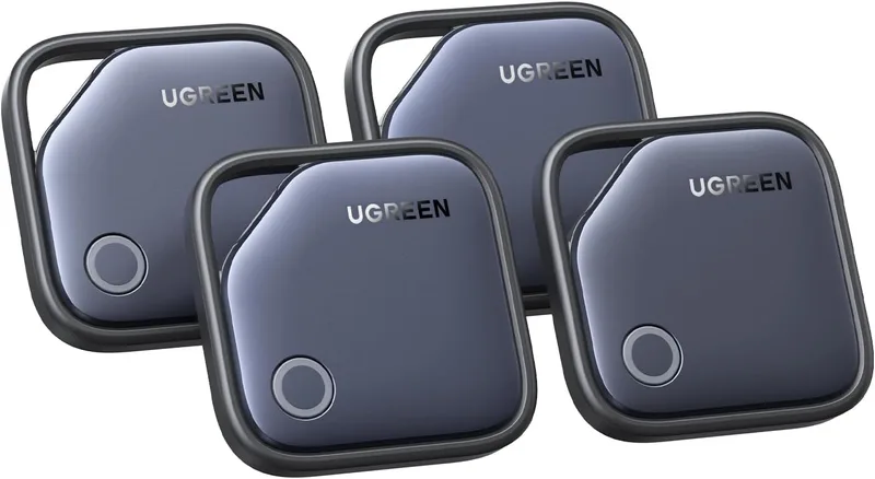 UGREEN ▫️ FineTrack Smart Finder Bluetooth SmartTag Tracker Bluetooth SmartTag Tracker iOS Holder Key Tracker Luggage Wallet Bike Backpack Bag, 2 Years Battery Life(4 Pcs)