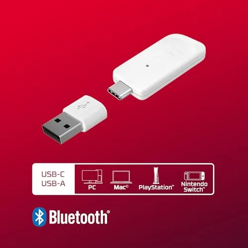 HyperX ▫️ Cloud III S - Auscultadores para jogos sem fios, Bluetooth, 2,4 GHz, PC, PS5, Xbox, drivers de 53 mm, DTS, microfone de 10 mm, bateria com autonomia até 200 horas, Branco 6