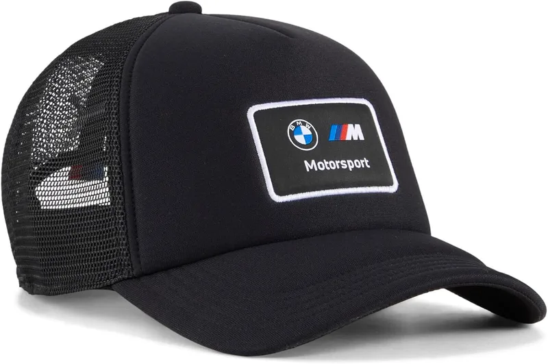 PUMA ▫️ BMW MMS Trucker Cap - Bonés de camionista unissexo para adulto