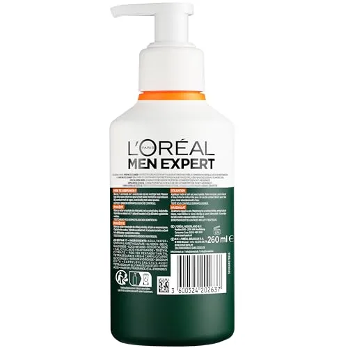 L'Oreal Men Expert ▫️ L'Oréal Paris Men Expert Gel de Limpeza Facial Derma Control com Niacinamida, 260 ml 2
