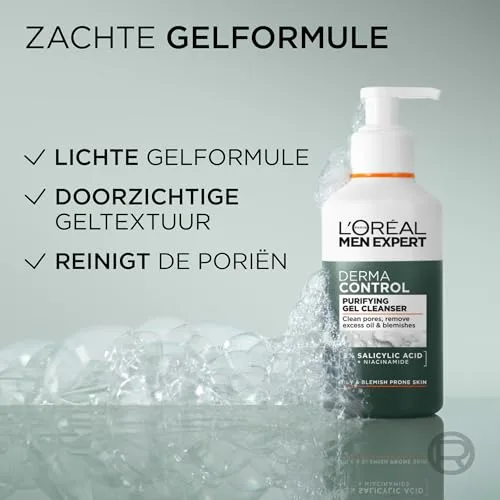 L'Oreal Men Expert ▫️ L'Oréal Paris Men Expert Gel de Limpeza Facial Derma Control com Niacinamida, 260 ml 3