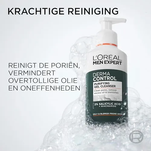 L'Oreal Men Expert ▫️ L'Oréal Paris Men Expert Gel de Limpeza Facial Derma Control com Niacinamida, 260 ml 6