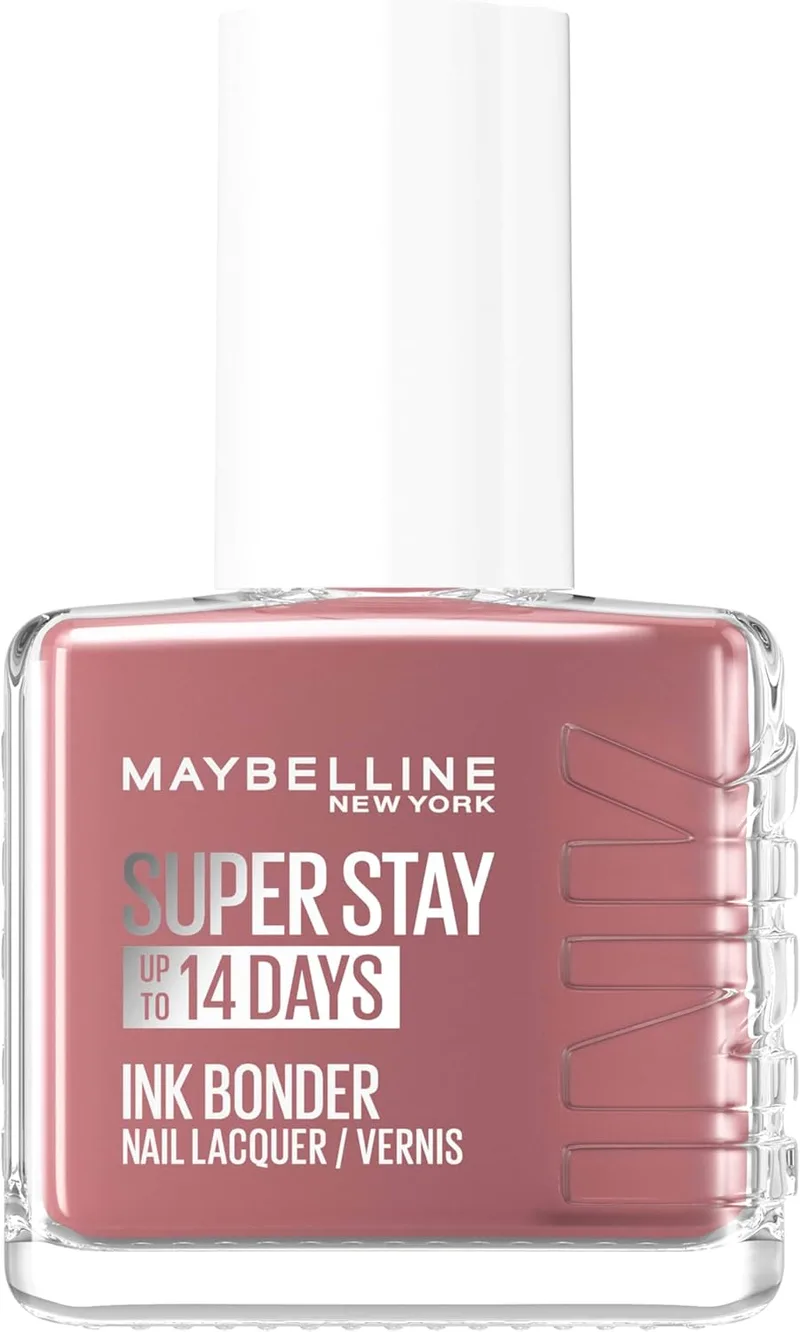 MAYBELLINE ▫️ New York Super Stay Ink Bonder 932 Muted Mocha - Verniz de longa duração para unhas fortes e cores intensas, 12,3 ml