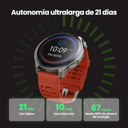 Amazfit ▫️ Balance 2 Relógio Inteligente para Homem 47 mm, AMOLED 1,5", Vidro de Safira 5