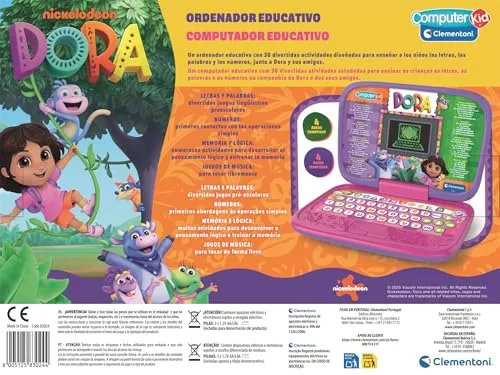 Clementoni ▫️ Dora, a Exploradora Smart Start Laptop - Computador educativo, brinquedo educativo para crianças, 30 atividades divertidas, 83024 3