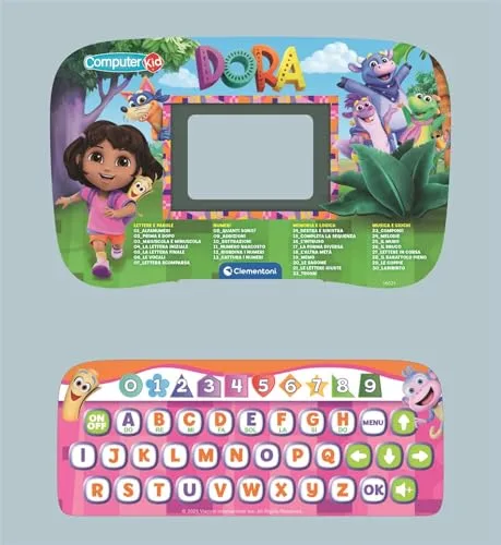 Clementoni ▫️ Dora, a Exploradora Smart Start Laptop - Computador educativo, brinquedo educativo para crianças, 30 atividades divertidas, 83024 6