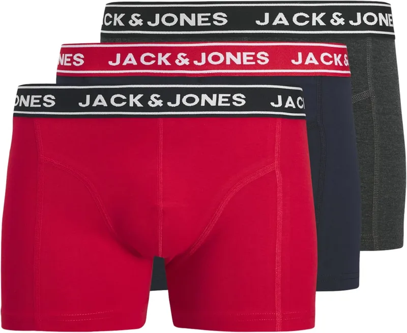 JACK & JONES ▫️ Calções Solid Trunks, Conjunto de 3 Calções Solid Trunks, Conjunto de 3 para Homem (Conjunto de 3)