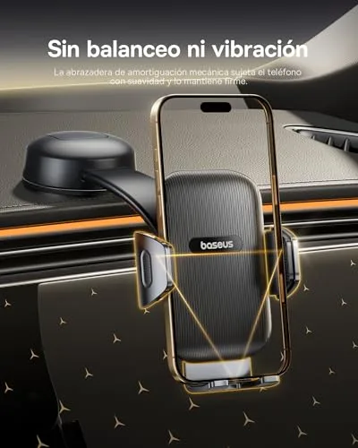 Baseus ▫️ C03 Air - Suporte para telemóvel com ventosa para carro, suporte universal para telemóvel para o painel de instrumentos e o pára-brisas, rotação dupla de 360° para iPhone, Samsung e todos os smartphones 2