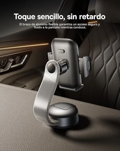 Baseus ▫️ C03 Air - Suporte para telemóvel com ventosa para carro, suporte universal para telemóvel para o painel de instrumentos e o pára-brisas, rotação dupla de 360° para iPhone, Samsung e todos os smartphones 5