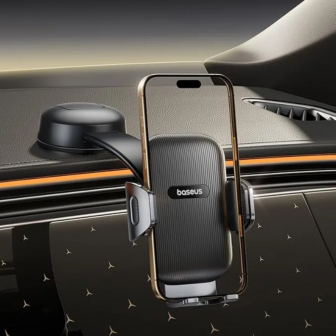 Baseus ▫️ C03 Air - Suporte para telemóvel com ventosa para carro, suporte universal para telemóvel para o painel de instrumentos e o pára-brisas, rotação dupla de 360° para iPhone, Samsung e todos os smartphones