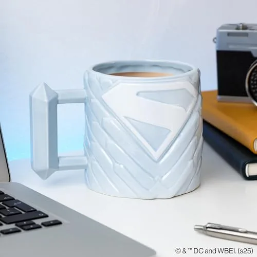 Paladone ▫️ DC Comics Superman Fortress of Solitude Caneca de cerâmica de 650 ml com licença oficial, tamanho grande para chá, chocolate quente e muito mais, presente para fãs de super-heróis 4