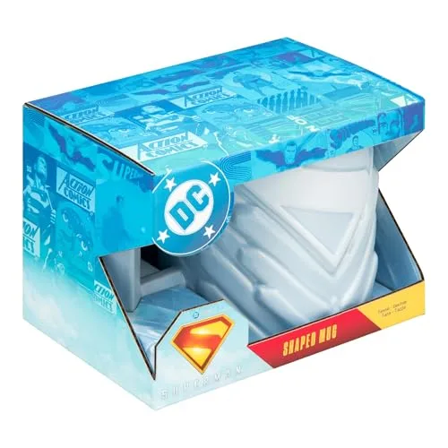 Paladone ▫️ DC Comics Superman Fortress of Solitude Caneca de cerâmica de 650 ml com licença oficial, tamanho grande para chá, chocolate quente e muito mais, presente para fãs de super-heróis 5