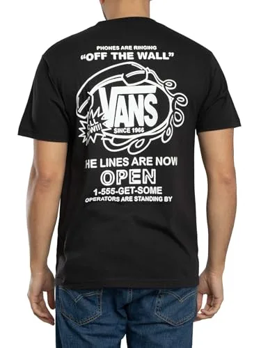 Vans ▫️ Camisola com estampado «Hot Lines Back» para homem, preta 3