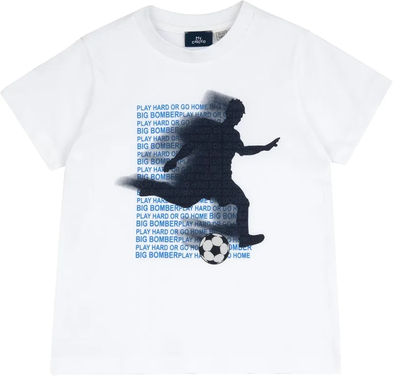 Chicco ▫️ Camiseta para menino, Camiseta de manga curta em algodão macio, Roupa para menino, Desenhada em Itália