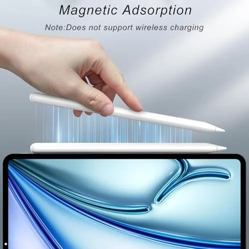 BXQZRVLN ▫️ Caneta para Apple iPad 2018-2025, 10 minutos de carregamento rápido da caneta com reconhecimento de palma da mão, caneta para iPad 6.ª-11.ª geração, Air 3.ª-5.ª geração/13/11" M2-M3, Mini 5.ª geração/6.ª, Pro 11"/12,9" (3.ª-6.ª)/13" M4 3