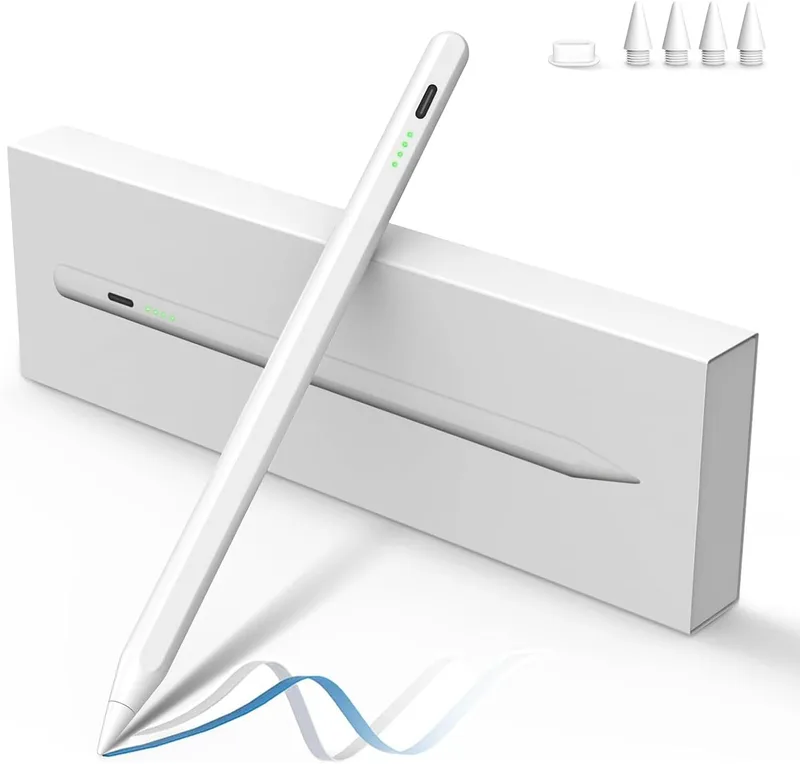 BXQZRVLN ▫️ Caneta para Apple iPad 2018-2025, 10 minutos de carregamento rápido da caneta com reconhecimento de palma da mão, caneta para iPad 6.ª-11.ª geração, Air 3.ª-5.ª geração/13/11" M2-M3, Mini 5.ª geração/6.ª, Pro 11"/12,9" (3.ª-6.ª)/13" M4