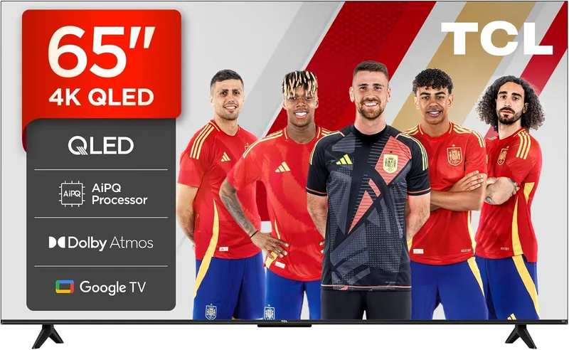 TCL ▫️ 65T69C, Smart TV de 65 polegadas, QLED 4K, HDR10+, Google TV, Dolby Atmos