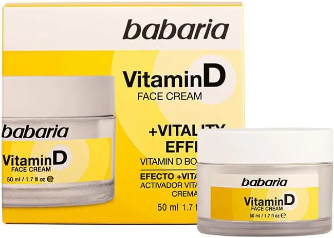 Babaria ▫️ Creme Antienvelhecimento para Mulheres de 50 e 40 Anos com Vitamina D, 50 ml | Creme Antienvelhecimento para Homens - Uso Diário - Estimula a produção de recetores de vitamina D, vitamina E e emolientes